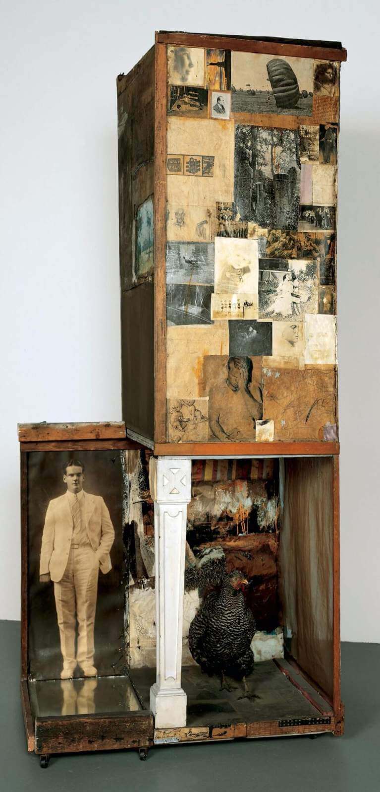 A Combine made from photographs, furniture, and everyday objects